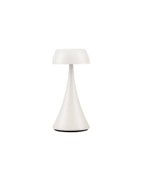Nova Luce Ycro - wiederaufladbare Tischleuchte für den Außenbereich - Ø 8 x 17,5 cm - 2W dimmbare LED inkl. - IP54 - Sand Weiß