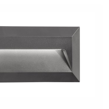 Nova Luce Pulsar - Außenwandleuchte - 23 x 3 x 8 cm - 2W LED inkl. - IP54 - dunkelgrau