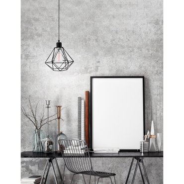 Nova Luce Pietra - Hängeleuchte - Ø 20 x 120 cm - schwarz