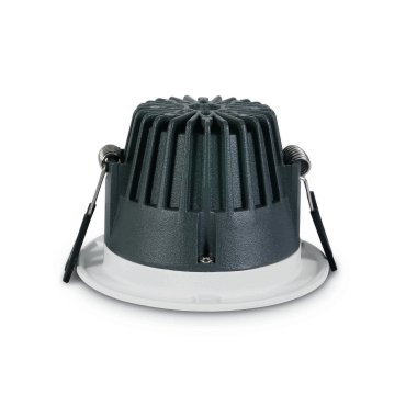 ONE Light Dark Light Pro Range - Einbaustrahler - Ø 95 mm, Ø 75 mm Einbaugröße - 8W LED inkl. - Weiß und Messing