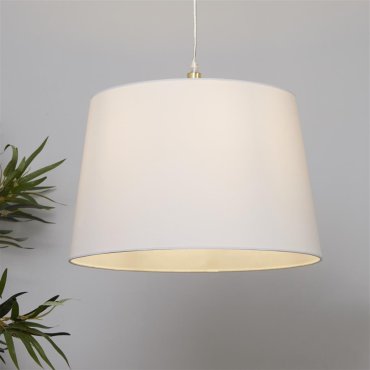 Kegelförmiger Lampenschirm Clyde Searchlight - Ø 40 x 26 cm - weiß