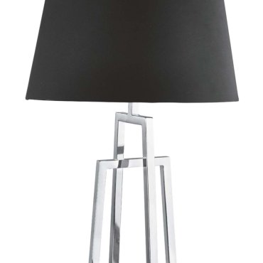 Searchlight York - Tischleuchte - Ø 36 x 59,5 cm - Mattschwarz und Chrom