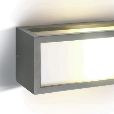 ONE Light Outdoor E27 Square - Außenwandleuchte - 25 x 10 x 11 cm - IP54 - grau
