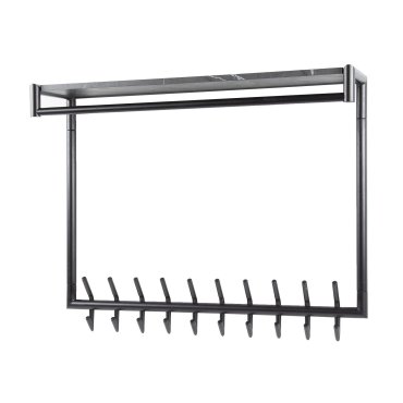 Vico Tenaro – garderobe mit wandablage – 100 × 27 × 80 cm – graphit