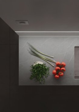 Klus MICRO-30DEG-KOZ - Eingebautes LED Profil mit einem schrägen Lichtwinkel von 30 Grad - 5,75 x 1,12 cm - Aluminium