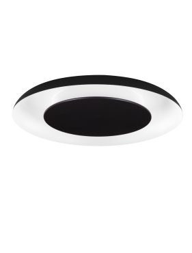 Nova Luce Epos - Deckenleuchte - Ø 60 x 6 cm - 38W dimmbar LED inkl. - Sand schwarz und Weiß