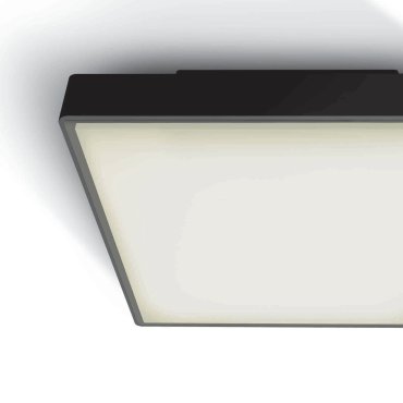 ONE Light E27 Plafo Outdoor Square - Deckenleuchte für den Außenbereich - 29,5 x 29,5 x 10,5 cm - IP65 - schwarz