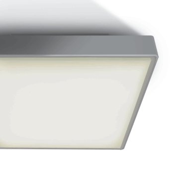 ONE Light E27 Plafo Outdoor Square - Deckenleuchte für den Außenbereich - 29,5 x 29,5 x 10,5 cm - IP65 - grau