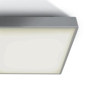 ONE Light E27 Plafo Outdoor Square - Deckenleuchte für den Außenbereich - 22,1 x 22,1 x 9,3 cm - IP65 - grau