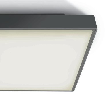 ONE Light E27 Plafo Outdoor Square - Deckenleuchte für den Außenbereich - 29,5 x 29,5 x 10,5 cm - IP65 - anthrazit