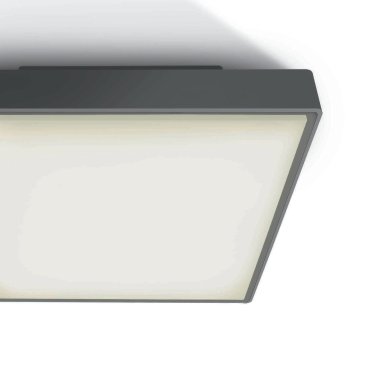 ONE Light E27 Plafo Outdoor Square - Deckenleuchte für den Außenbereich - 22,1 x 22,1 x 9,3 cm - IP65 - anthrazit