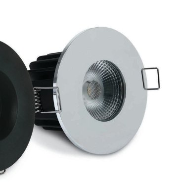 ONE Light Fire Rated Range - Einbaustrahler - Ø 78 mm, Ø 65 mm Einbaumaß - 7W dimmbare LED inkl. - IP65 - weiß - Lichtfarbe warmweiß