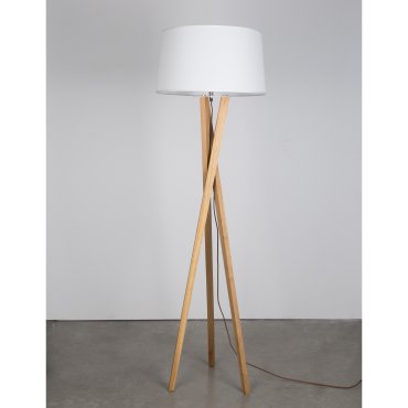 Nova Luce Salino - Stehleuchte - Ø 50 x 160 cm - hellbraun und weiß