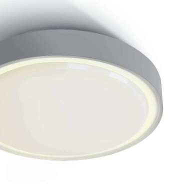 ONE Light LED Plafo Outdoor Round - Außen-Deckenleuchte - Ø 26 x 7,5 cm - 16W LED inkl. - IP65 - grau