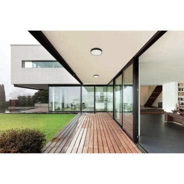 ONE Light E27 Plafo Outdoor - Außen-Deckenleuchte - Ø 30 x 9,3 cm - IP65 - schwarz