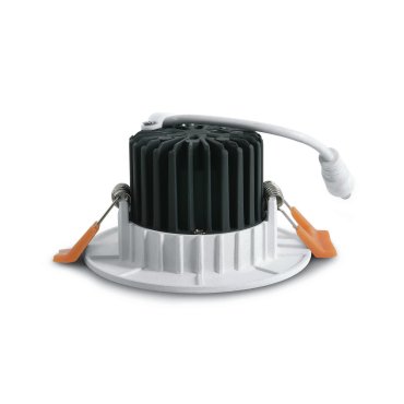 ONE Light COB Downlight Range - Einbaustrahler - Ø 95 mm, Ø 75 mm Einbaugröße - inkl. 7W LED - weiß - Lichtfarbe warmweiß
