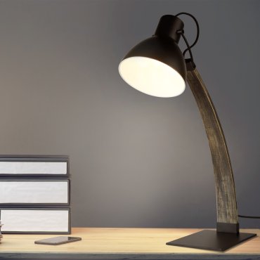 Searchlight Nanna - Tischleuchte - 41 x 16 x 63,5 cm - matt schwarz und grau gewaschen