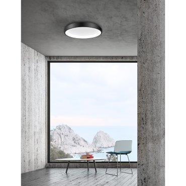 Nova Luce Albi - Deckenleuchte - Ø 61 x 8,5 cm - 50W dimmbare LED inkl. - schwarz