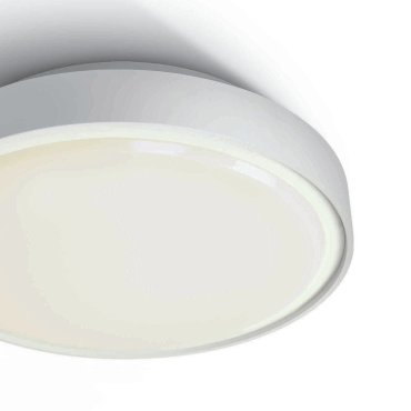 ONE Light LED Plafo Outdoor Round - Deckenleuchte für den Außenbereich - Ø 30 x 8,3 cm - 24W LED inkl. - IP65 - weiß - warmweiße Lichtfarbe