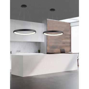 Nova Luce Albi - Hängeleuchte - Ø 81 x 120 cm - 80W dimmbare LED inkl. - schwarz