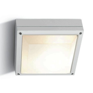 ONE Light Square E27 Outdoor - Decken-/Wandleuchte für den Außenbereich - 27 x 27 x 8 cm - IP54 - weiß