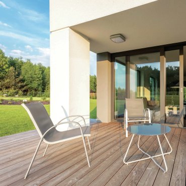 ONE Light Outdoor Plafo - Deckenleuchte für den Außenbereich - 30 x 30 x 9,5 cm - IP54 - grau