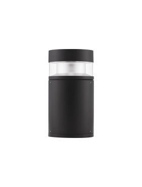 Nova Luce Tala - Gartenpfosten - Ø 13,4 x 25 cm - 12W LED inkl. - IP54 - dunkel anthrazit