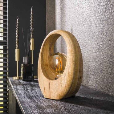Vico Arch Wood - Tischleuchte - 20 x 13 x 30 cm - braun