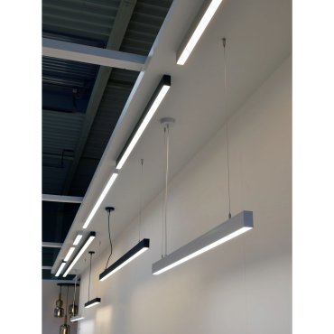 Leuchtenkönig Slim Line - Hängeleuchte - Profil 5,5 x 3,3 cm - 19,2W LED pro Meter - alu