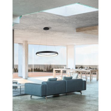Nova Luce Albi - Pendelleuchte - Ø 61 x 120 cm - 50W dimmbare LED inkl - schwarz