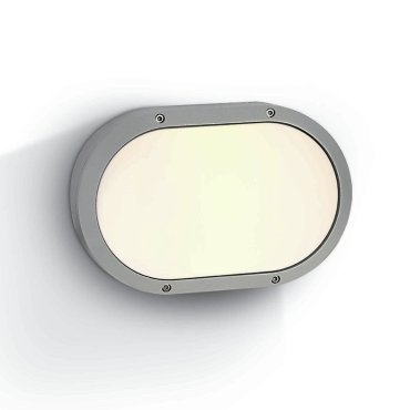 ONE Light Round E27 Outdoor - Außen-Decken-/Wandleuchte - 27,3 x 8 x 18,1 cm - IP54 - grau