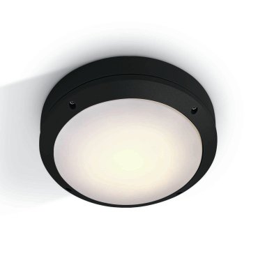 ONE Light Round E27 Outdoor - Außen-Decken-/Wandleuchte - Ø 26,5 x 8,8 cm - IP54 - schwarz