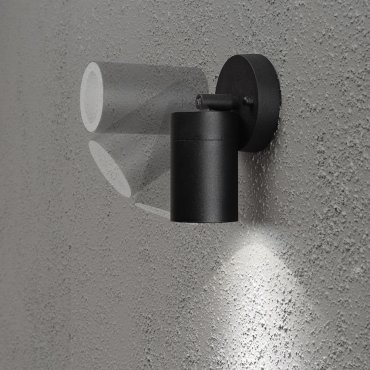 Konstsmide Modena - schwenkbare außenwandleuchte - 6 x 9 x 15 cm - IP44 - schwarz