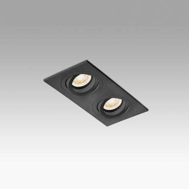 Faro Radon - Einbaustrahler - 180 x 92 mm, 170 x 80 mm Einbaumaß - mattschwarz