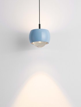 Nova Luce Conga - Hängelampe - Ø 9,6 x 140 cm - 13W LED inkl. - hellblau