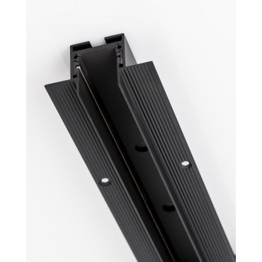 Nova Luce Planet 03 - randloses magnetisches Einbauprofil für Gipsdecken - 200 x 6,5 x 3,9 cm - sandschwarz