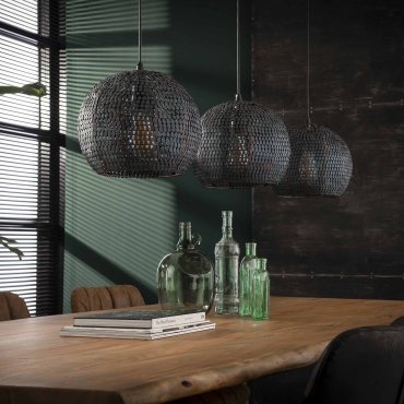 Vico Armor - Pendelleuchte - 128 x 30 x 150 cm - schwarz braun