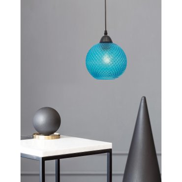 Nova Luce Porto - Hängeleuchte - Ø 18 x 140 cm - blau