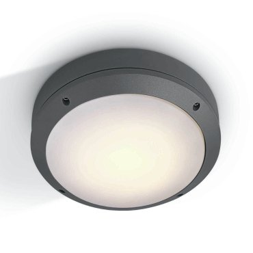 ONE Light Round E27 Outdoor - Außen-Decken-/Wandleuchte - Ø 26,5 x 8,8 cm - IP54 - anthrazit