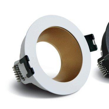 ONE Light Chill Out Range - Einbaustrahler - Ø 79 mm, Ø 70 mm Einbaugröße - weiß und Messing