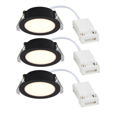 Nordlux Olea 3-Kit - einbauspot - Ø 85 mm, Ø 68 mm einbaumaß - 4,4W LED inkl. - IP65 - schwarz