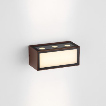 Nova Luce Inga - Außenwandleuchte - 15,3 x 6,5 x 7,3 cm - 11W LED inkl. - IP65 - corten