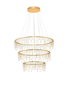 Nova Luce Stellar - Hängelampe - Ø 80 x 200 cm - 72W dimmbar LED inkl. - gold