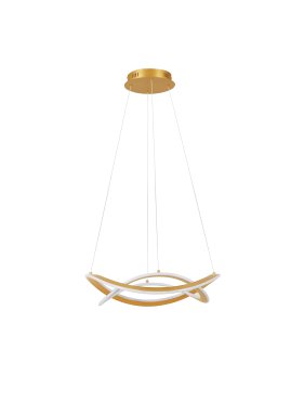 Nova Luce Celestia - Hängelampe -  Ø 60 x 120 cm - 87W dimmbar LED inkl. - messing gold