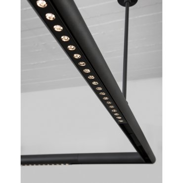 Nova Luce Q-Connector - Eckverbinder für aufliegende oder hängende Magnetprofile - 29 x 4,4 x 3,9 cm - sand-schwarz
