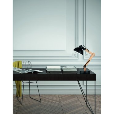 Nova Luce Lila - Tischleuchte - 59 cm - schwarz und braun