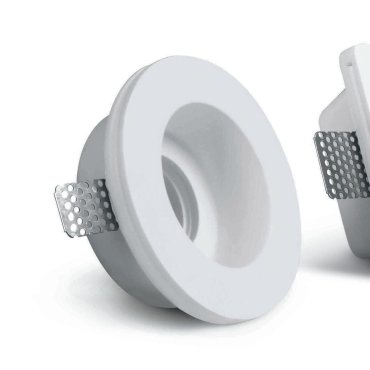 ONE Light Trimless Gypsum - Einbaustrahler - Ø 130 mm, Ø 132 mm Einbaumaß - weiß