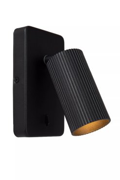 Lucide Clubs - Wandspot - 9 x 14,9 x 16 cm - schwarz