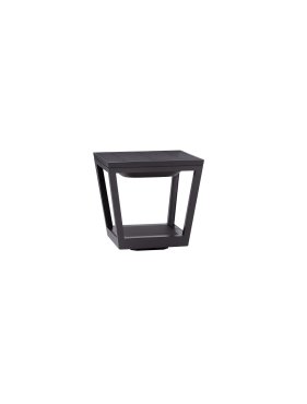 Nova Luce Cuppa - solarbetriebener Gartenpfosten mit Sensor - 24,4 x 23,9 x 24,4 cm - 2W LED inkl. - IP54 - dunkel anthrazit