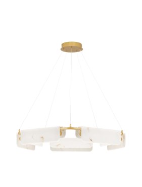 Nova Luce Aider - Hängelampe - Ø 93 x 130 cm - 45W dimmbar LED inkl. - messing gold